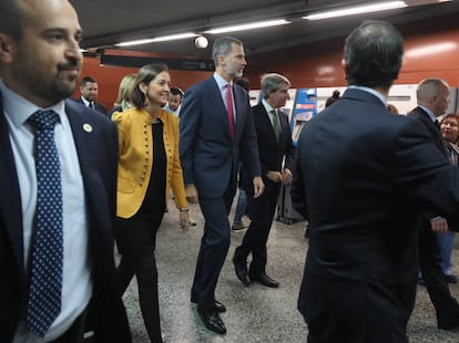 Felipe VI en la estación de Sol.