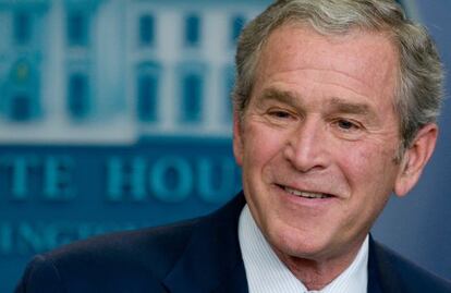 Bush, durante una conferencia de prensa en 2009.