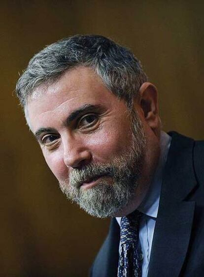 Paul Krugman, ayer en una conferencia de prensa en Princeton.
