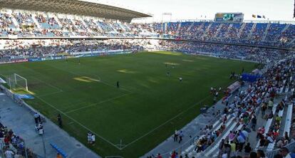 Panor&aacute;mica del estadio de la Rosaleda de M&aacute;laga.