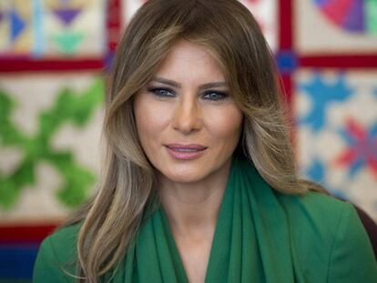 Melania Trump, la pasada semana en una escuela de Washington.