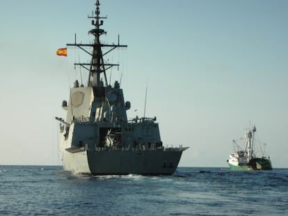 The Spanish frigate M&eacute;ndez N&uacute;&ntilde;ez.