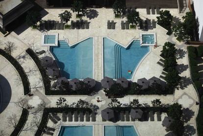 Vista de la piscina del complejo de Las Vegas Sands en Macao (China).