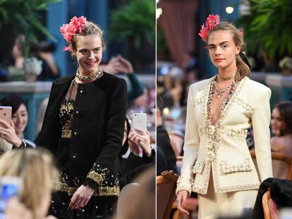 Cara Delevingne, en el desfile de Chanel celebrado este martes en Par&iacute;s.