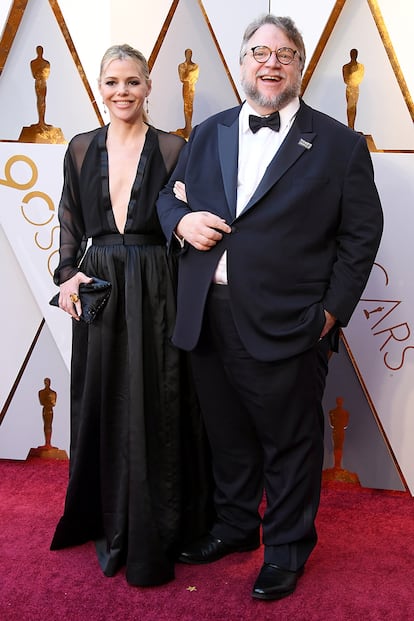 Guillermo del Toro, ganador al Oscar a Mejor director por La forma del agua, y la guionista Kim Morgan.