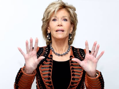 Jane Fonda durante la promoción de la película 'Youth'.