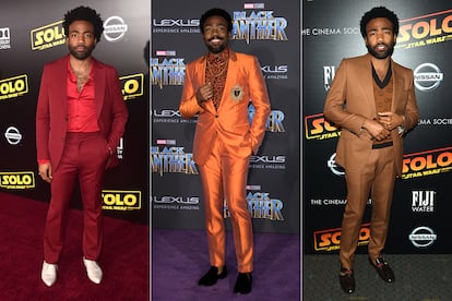 Donald Glover

La gran estrella de la escena musical (Childish Gambino), televisiva (Atlanta) y cinematográfica (Lando Carlissian en Han Solo) de 2018 tampoco ha pasado desapercibido por la alfombra roja. La devoción por la sastrería y los looks monocromáticos de inspiración retro son dos de sus señas de identidad.