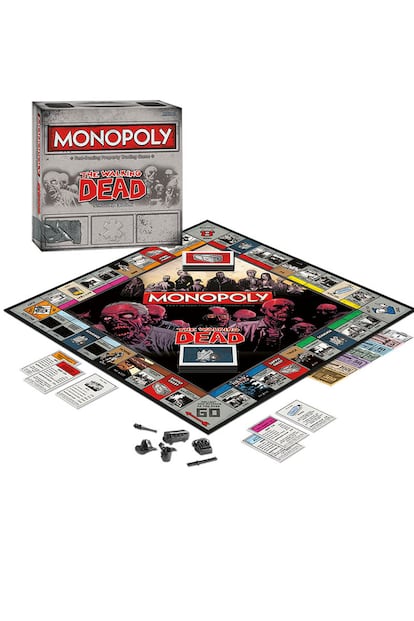 Frank Darabont y Robert Kirkman saben que la vida tal y como la conocías ya nunca será igual en The Walking Dead. Por eso hasta el monopoly deja de ser el monopoly y se convierte en su versión The Walking Dead, o cómo sobrevivir en la nueva era. Cuesta 32 euros y se puede comprar aquí.