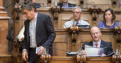 Jordi Martí, este viernes, en el Pleno del Ayuntamiento de Barcelona.