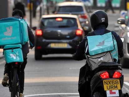 Repartidores de Deliveroo en Londres. 