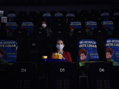 Una sala de cine medio vacía en la Ciudad de México en agosto de 2020.