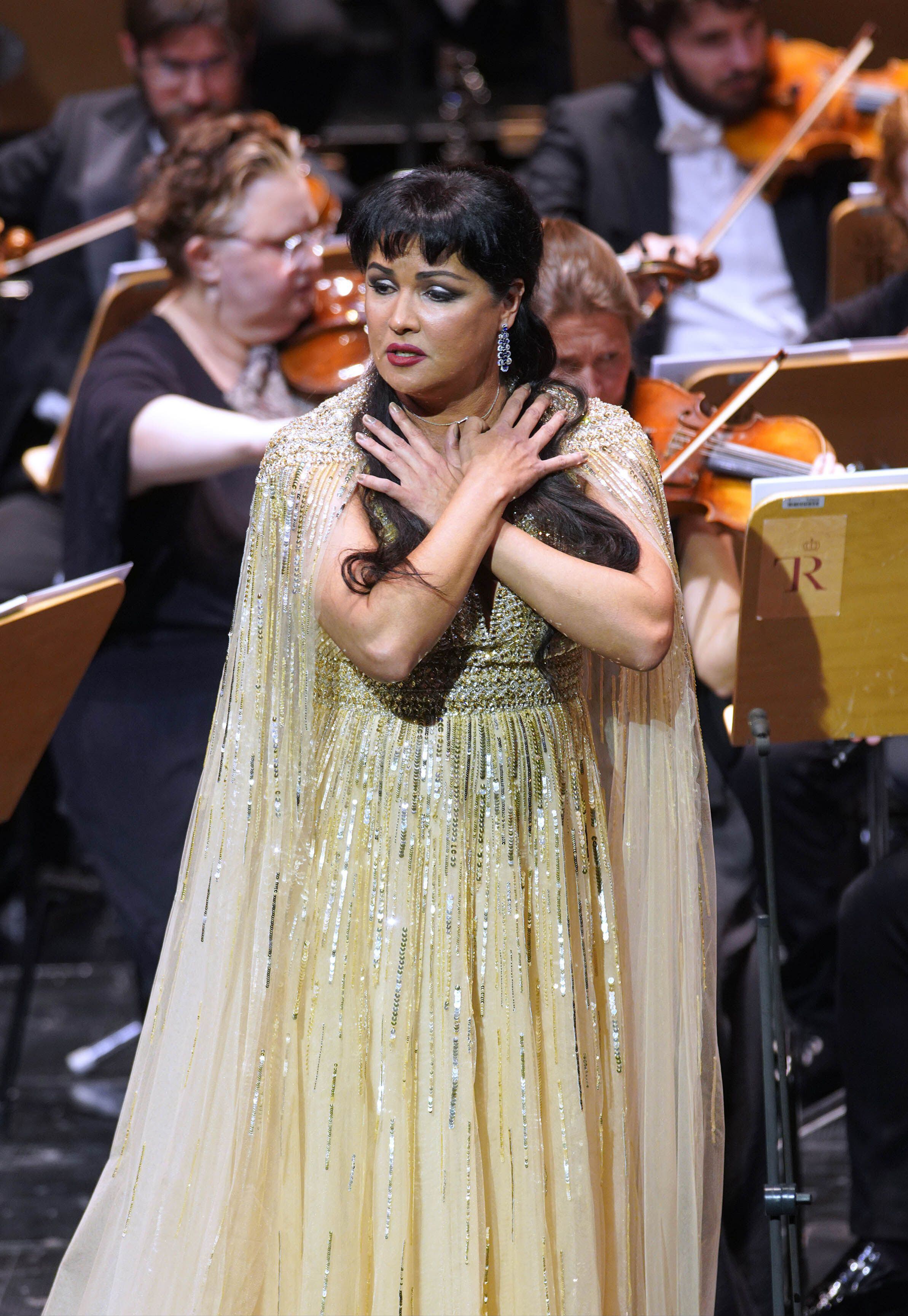 La soprano Anna Netrebko en el Teatro Real de Madrid.