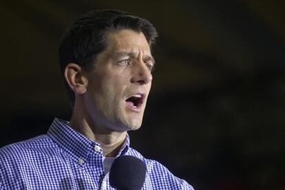 El católico Paul Ryan durante una visita a Las Vegas, el martes.