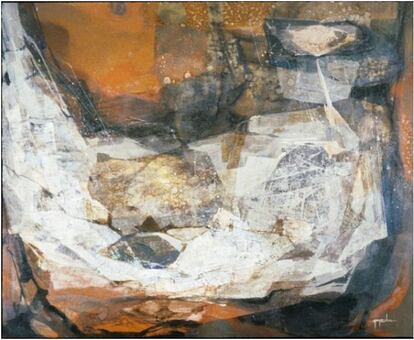 'Sin título' (1961), de Alfredo Da Silva (Bolivia, 1935). (Óleo sobre tela, 122x146cm). Da Silva nunca logró borrar de su mente las imágenes del Valle de la Luna, cerca de La Paz, algo que se refleja en su pintura.