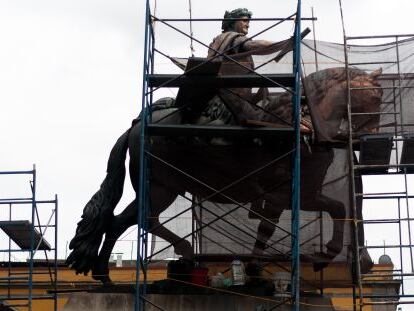 El caballito, tras la restauraci&oacute;n.