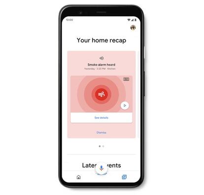 Feed de Nest Aware en Google Home.