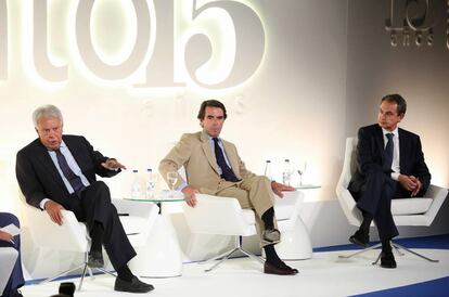 Felipe González, José María Aznar y José Luis Rodríguez Zapatero.