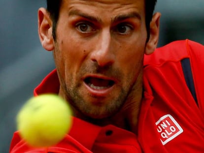 Djokovic, durante el partido contra Bautista.