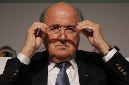 Blatter, el pasado julio, en la rueda de prensa tras el Mundial.