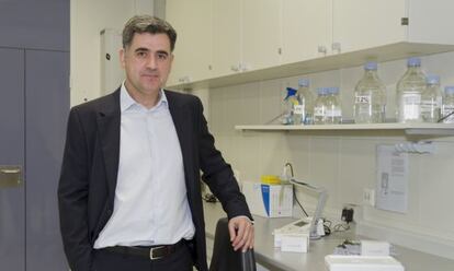 Laureano Simón, fundador de Oncomatrix, en su laboratorio.