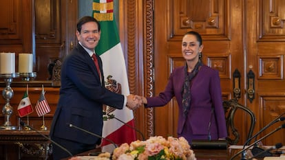 Marco Rubio y Claudia Sheinbaum, este miércoles.