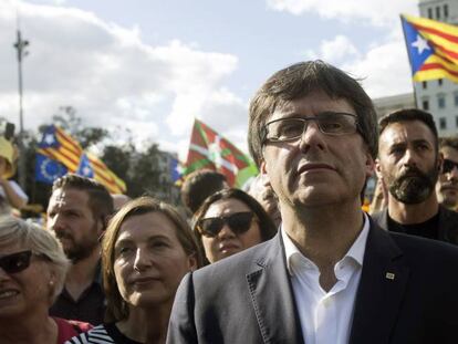 El presidente de la Generalitat, Carles Puigdemont, en la pasada Diada.