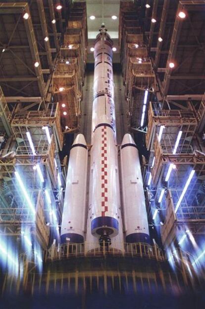 Cohete espacial que lanzó a los primeros astronautas chinos