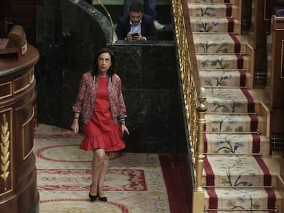 La ministra de Defensa, este miércoles en el Congreso.