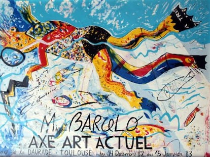 Exposición "M Barceló" en la Galería Axe Art Actuel, en Toulouse, Francia, en diciembre de 1982.