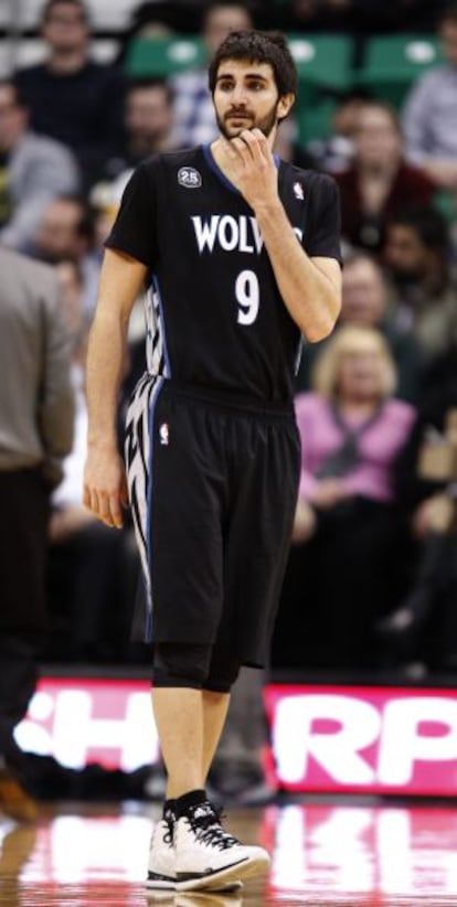 Ricky, en un partido con los Timberwolves.