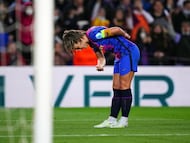 Alexia Putellas celebra un gol al Madrid en 2022.