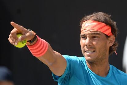 Rafa Nadal en el torneo de tenis ATP tenis, en Stuttgart.