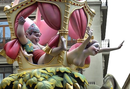 A scene from Valencia’s famous Fallas festival.