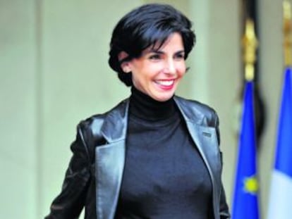 Rachida Dati, cuando estaba embarazada y era ministra de Sarkozy.