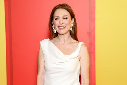 Julianne Moore, el pasado 16 de diciembre en París, antes de la proyección de 'La habitación de al lado', de Pedro Almodóvar.