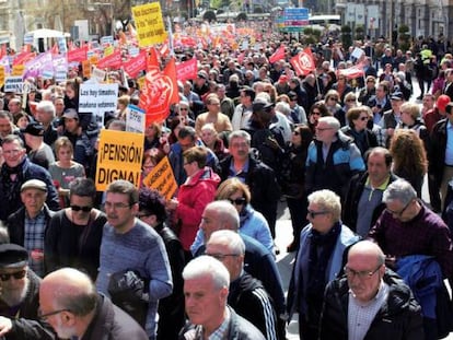 Imagen de la manifestación de pensionistas.