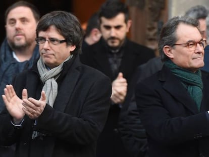 El expresident Artur Mas y el actual president, Carles Puigdemont.