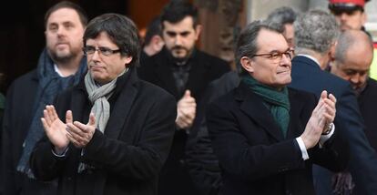 El president Carles Puigdemont i l'expresident Artur Mas.