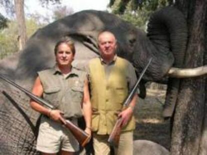 Don Juan Carlos, en un safari en Botswana