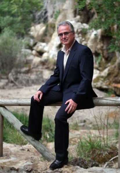 Ángel Yuste, ayer, en la serranía de Cuenca.