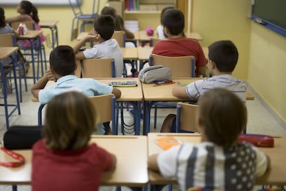 Alumnos de un colegio de Sevilla.