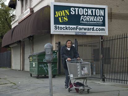 Indigente en Stockton (California)