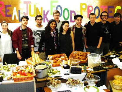 Un restaurante de comida reciclada