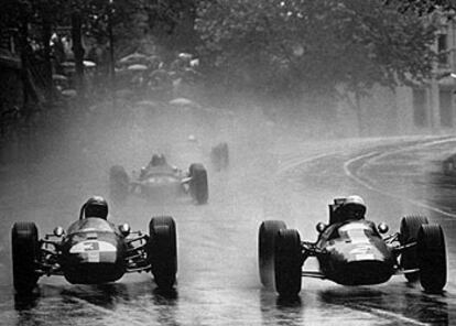 Una imagen del Gran Premio de España disputado en Montjuïc en 1966.