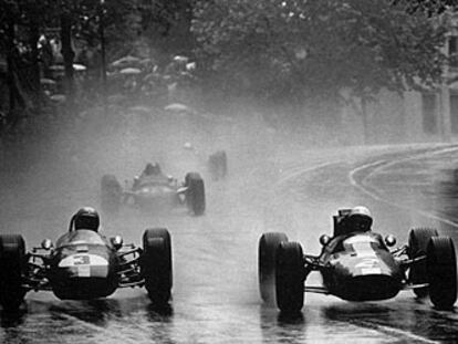 Una imagen del Gran Premio de España disputado en Montjuïc en 1966.