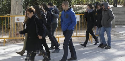 Arribada a l'Audiència Nacional dels acusats per atacar una parella de la Guàrdia Civil a Altsasu.