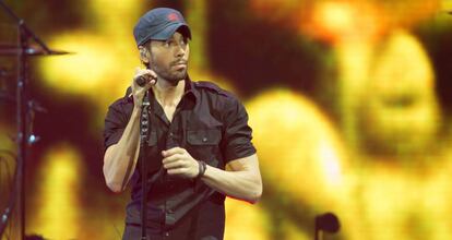 El cantante Enrique Iglesias en un concierto en 2017 en Austin, Texas.