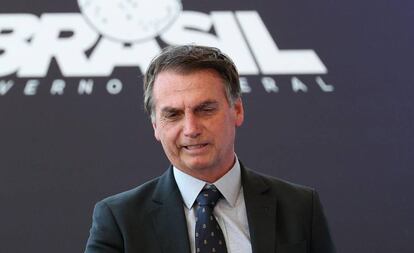 Bolsonaro em cerimônia no Rio de Janeiro, no dia 14 de dezembro.