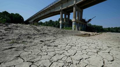 Rio Po sin agua