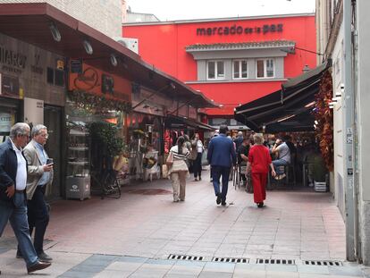 Fachada del Mercado de la Paz, en la calle Ayala de Madrid.